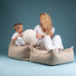 Wigiwama Beanbag Chair & Ottoman Set - Biscuit
