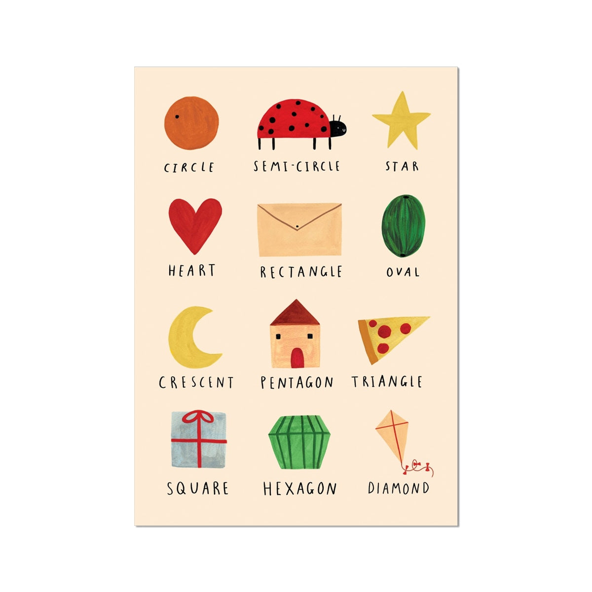 Kid of the Village Shapes Art Print