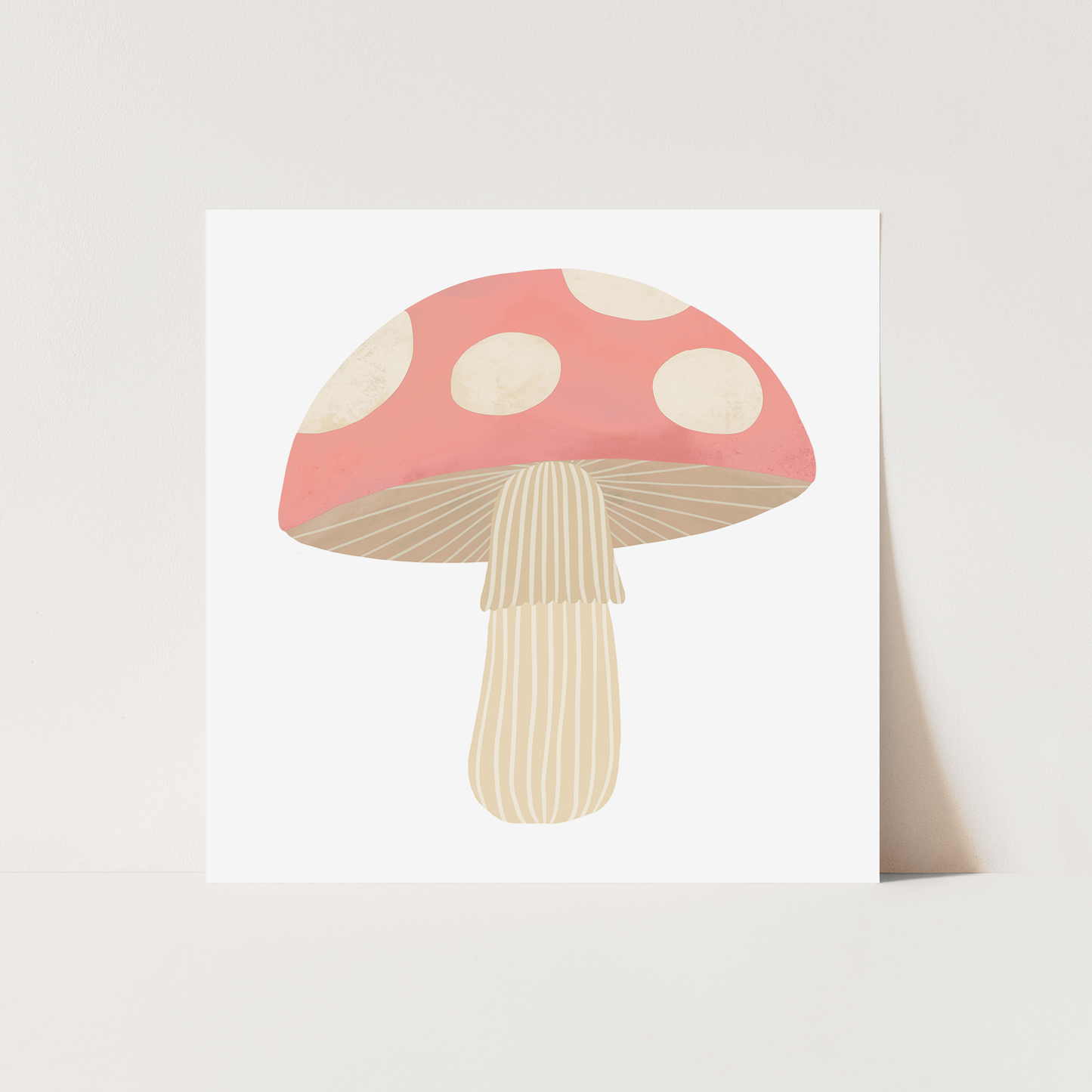 Kid of the Village Mushroom Art Print - Pink