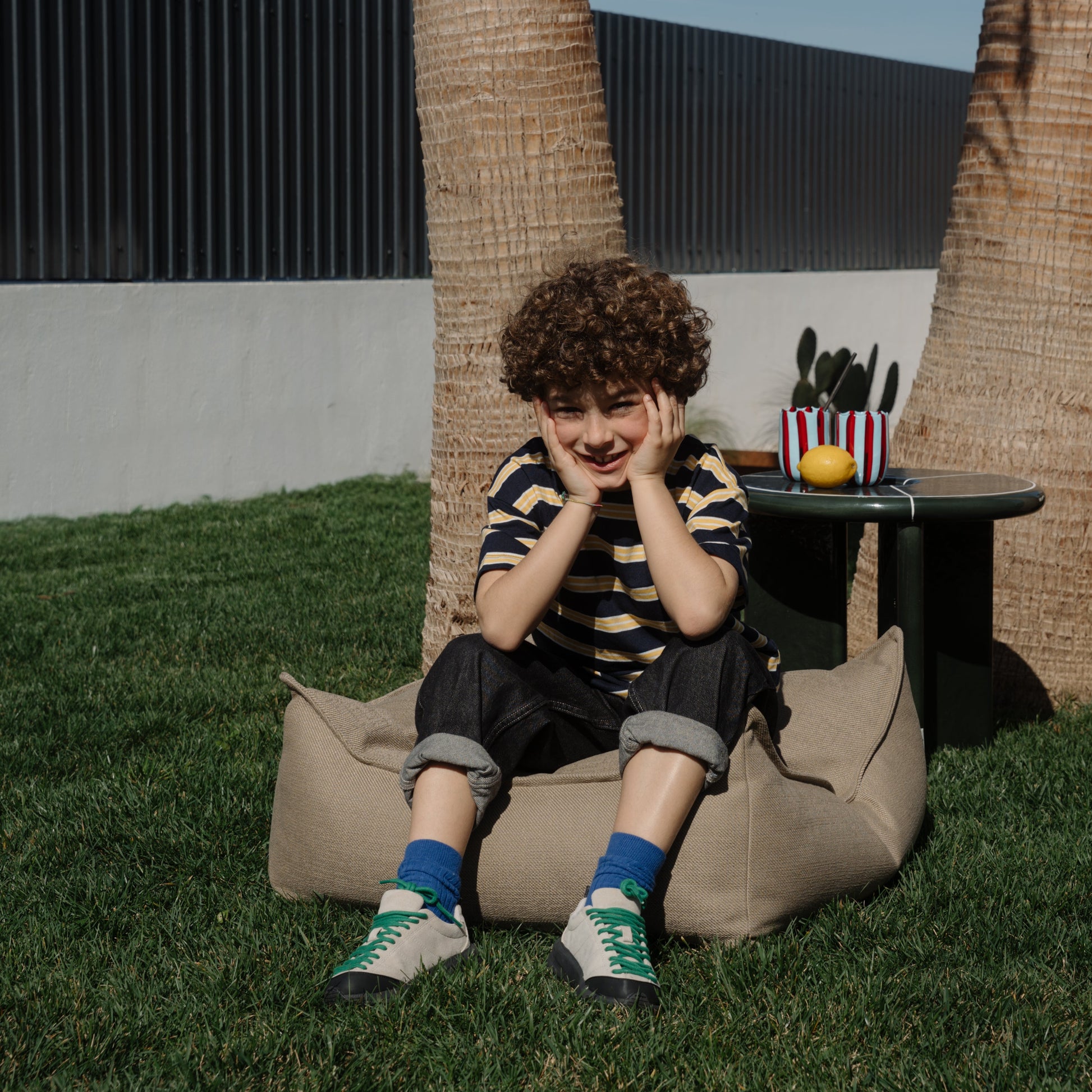 Wigiwama Outdoor Square Ottoman - Dune