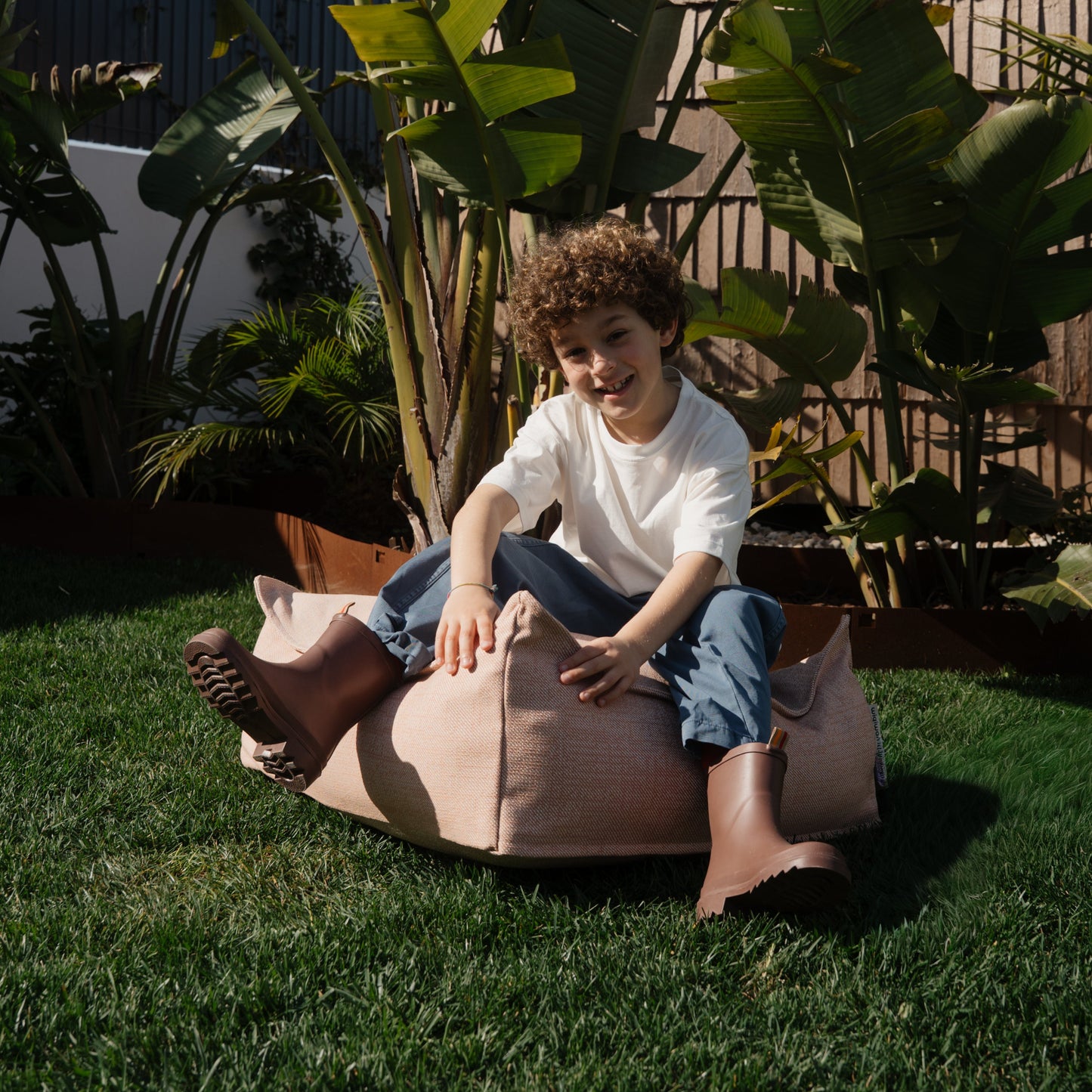 Wigiwama Outdoor Square Ottoman - Seashell