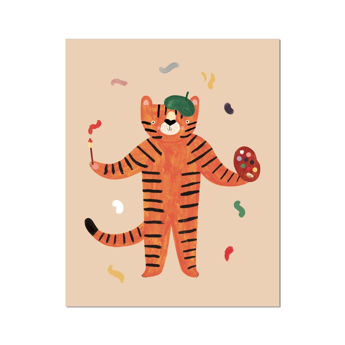Kid of the Village Creative Cat Art Print
