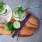 Wild & Stone Reusable Stainless Steel Drinking Straws - Rainbow - 8 Pack