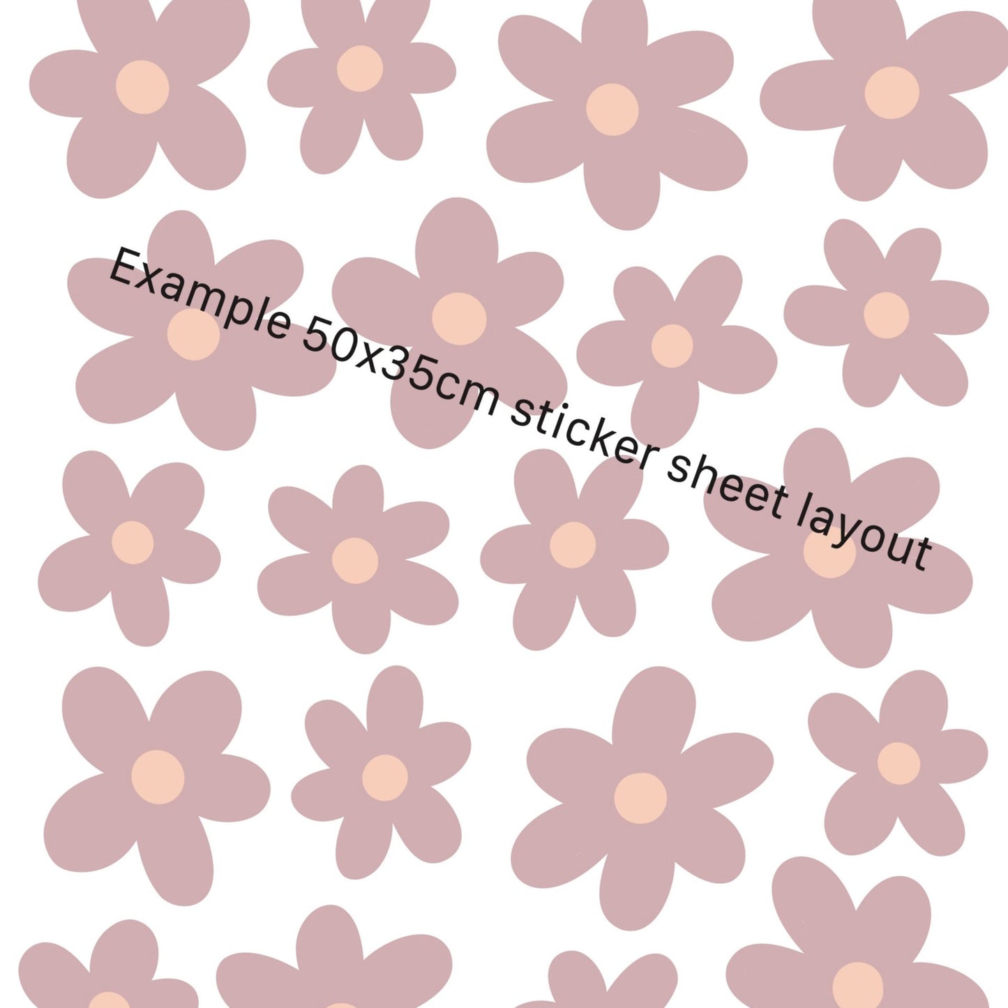 Dusky Pink Daisy Fabric Wall Stickers by The Little Jones