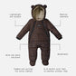 Finnsøn ANDERS Eco Snowsuit - Chocolate Leopard (With Feet)