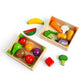 Bigjigs Wooden Fruit & Veg Crate Playset