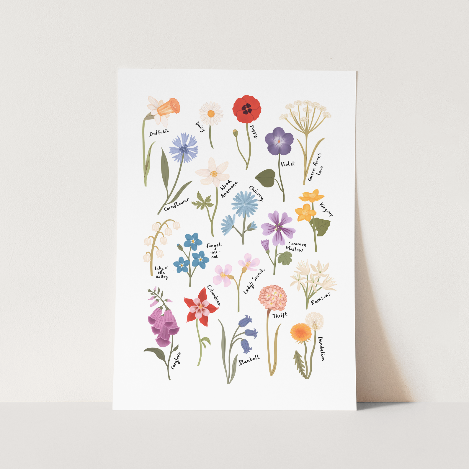 Kid of the Village Wildflowers Art Print