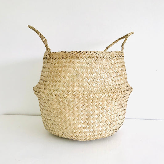 Bellybambino Plain Seagrass Basket - Large