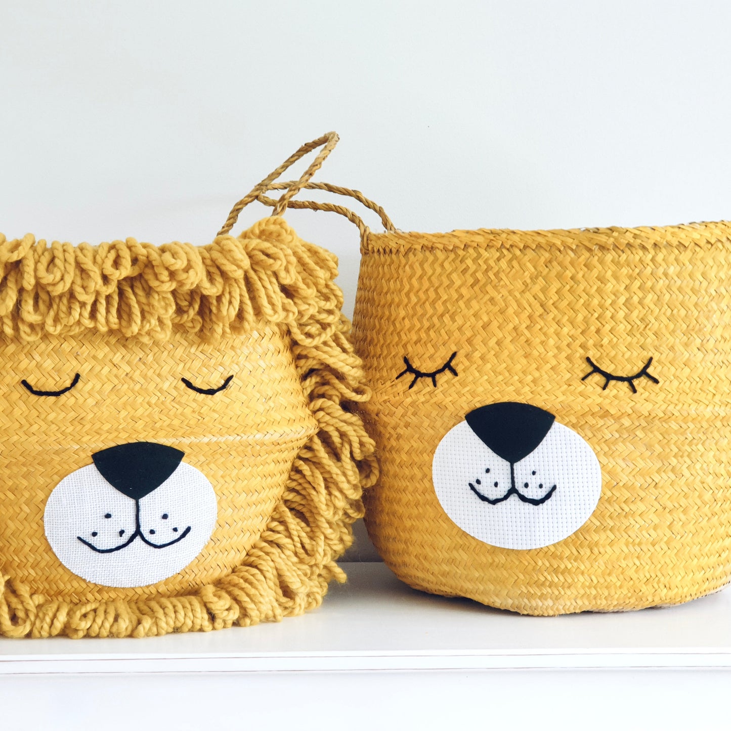Bellybambino Yellow Lioness Seagrass Basket - Large