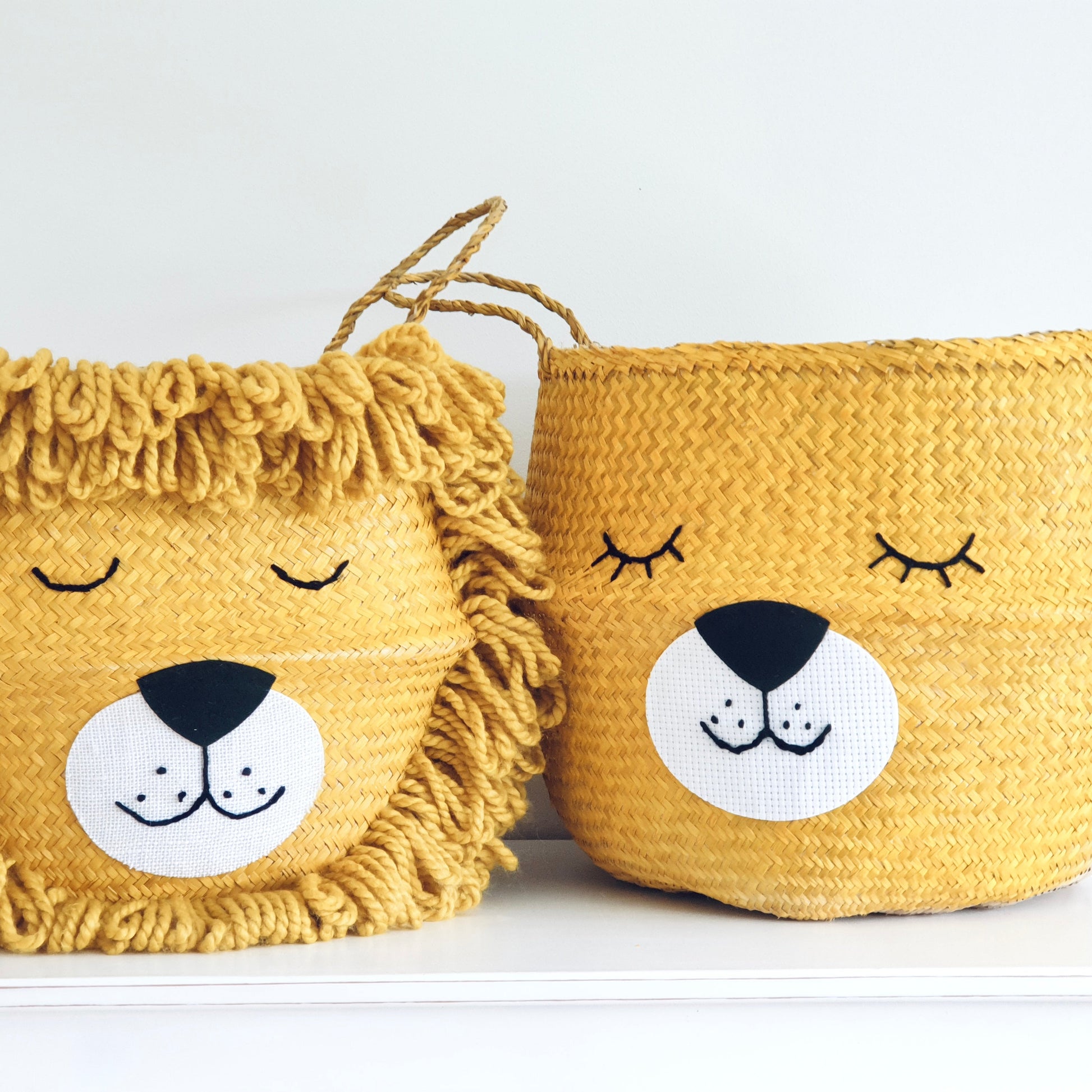 Bellybambino Yellow Lioness Seagrass Basket - Large