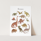 Kid of the Village Dinosaur Chart Art Print - White