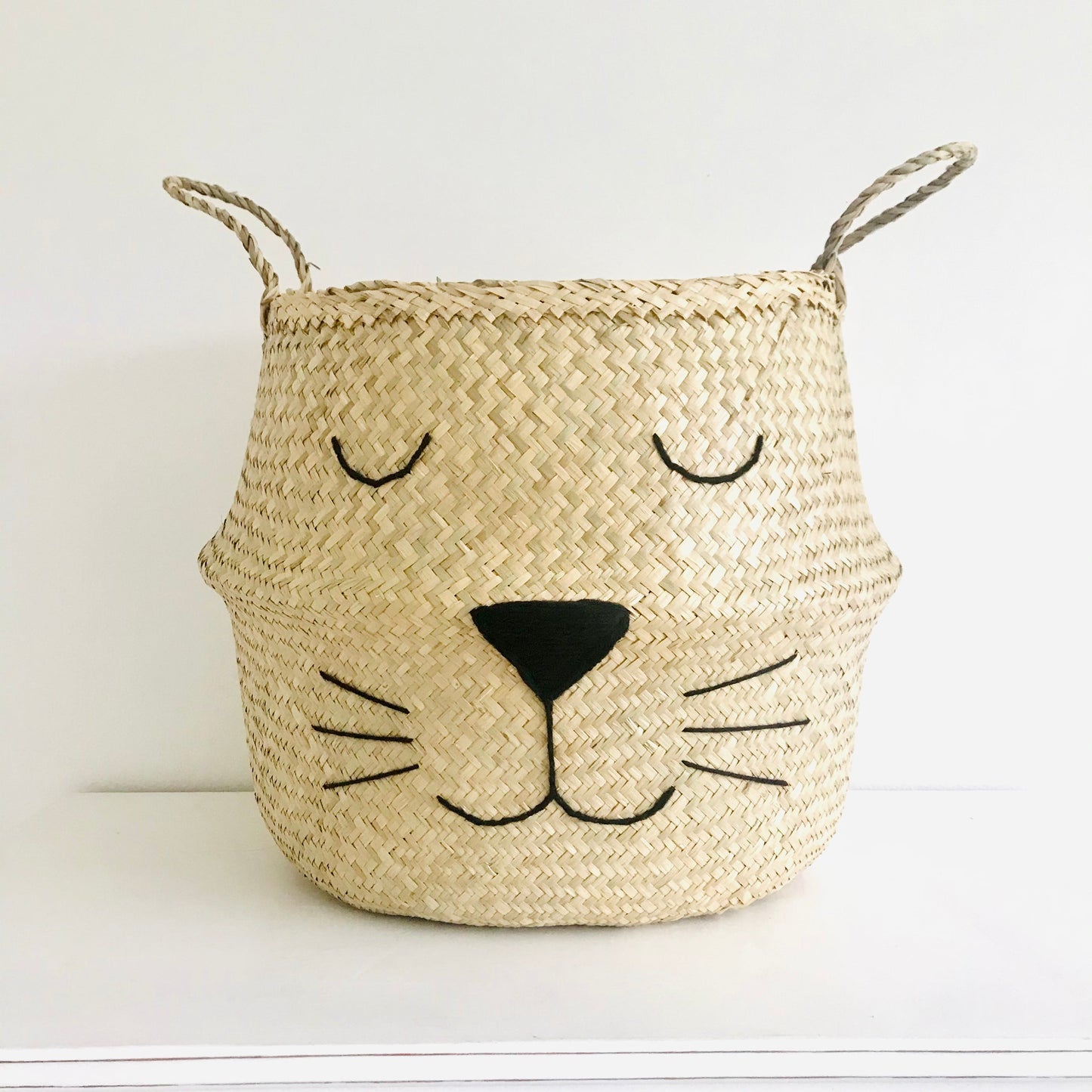 Bellybambino Natural Cat Seagrass Basket - Extra Large