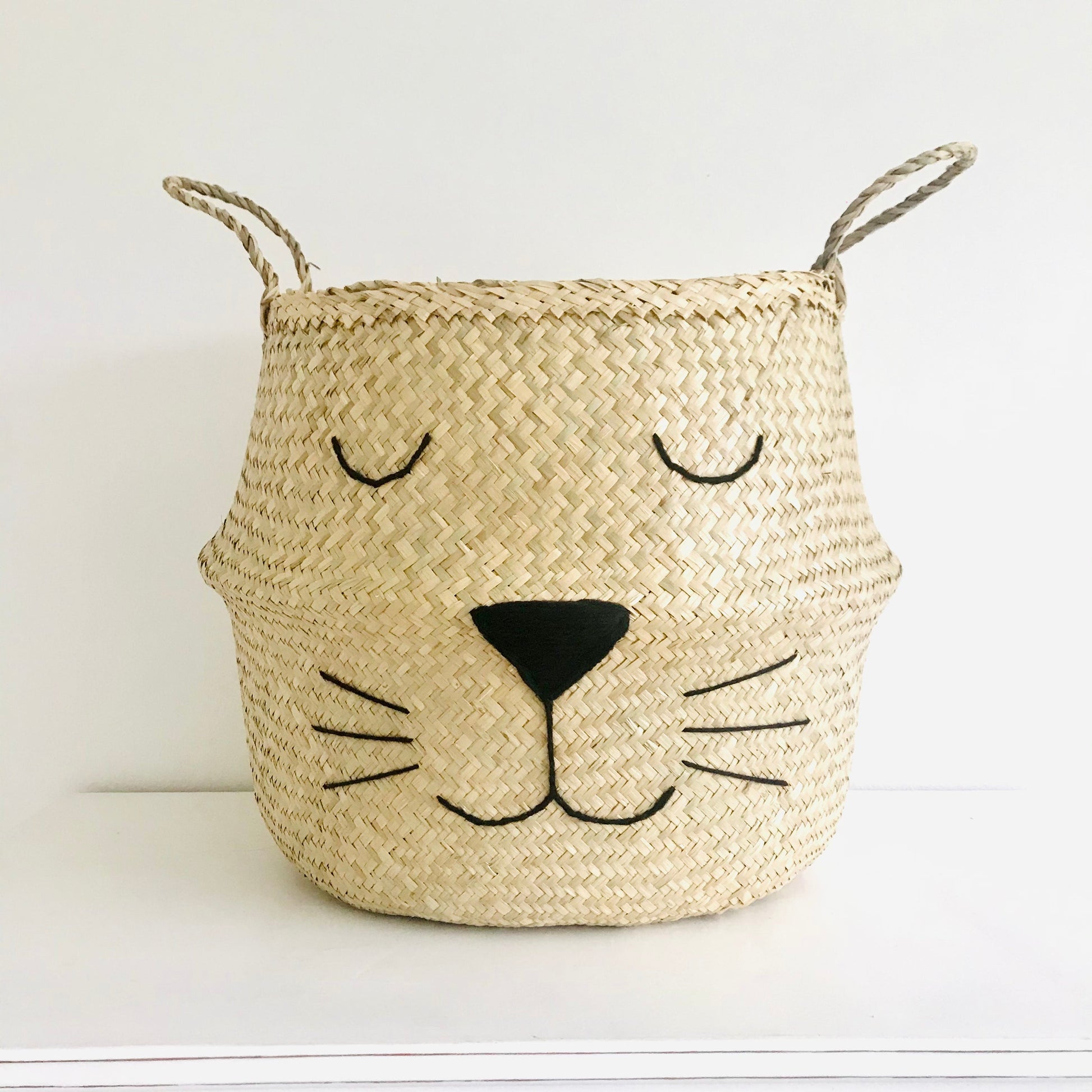 Bellybambino Natural Cat Seagrass Basket - Extra Large
