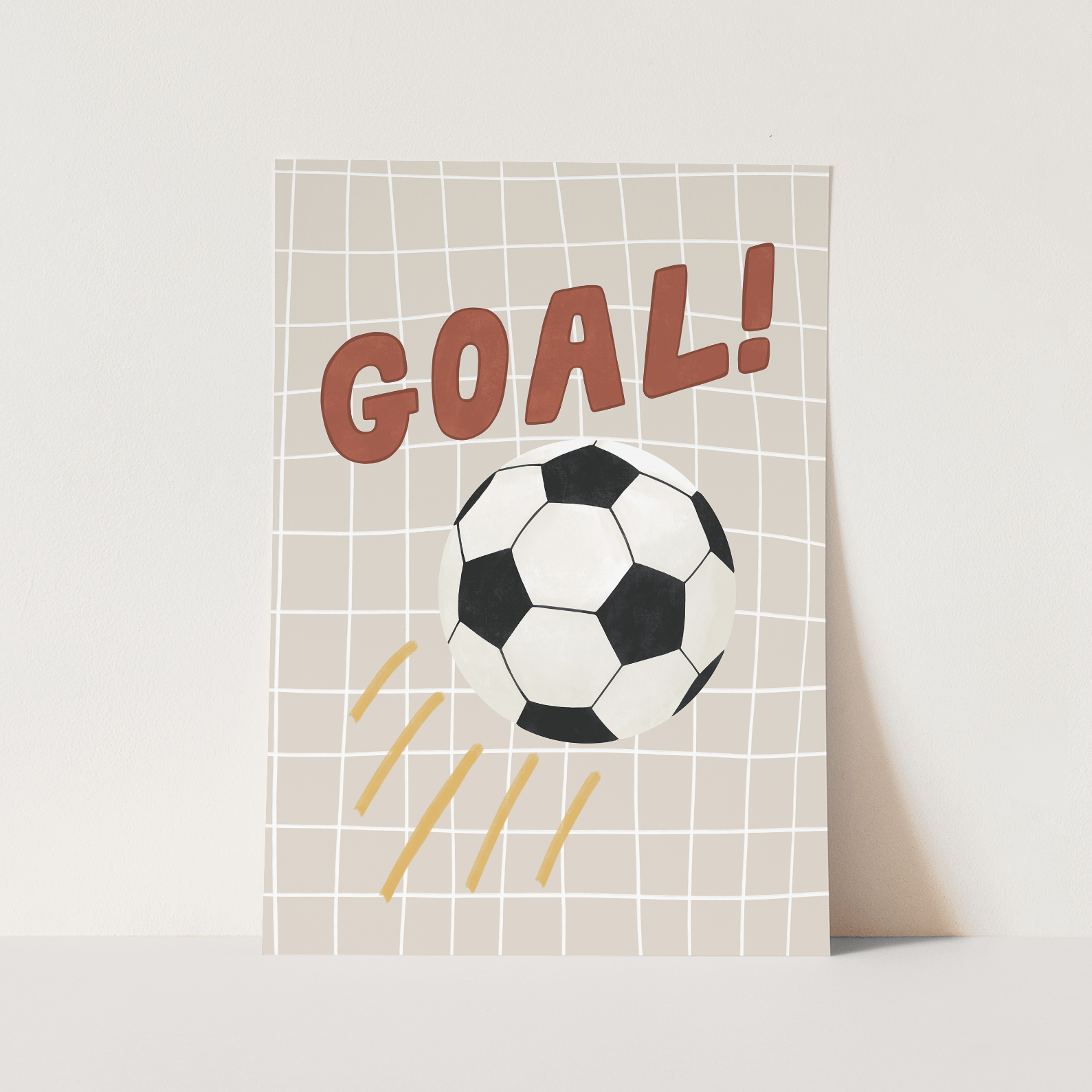 Kid of the Village Goal Art Print - Stone