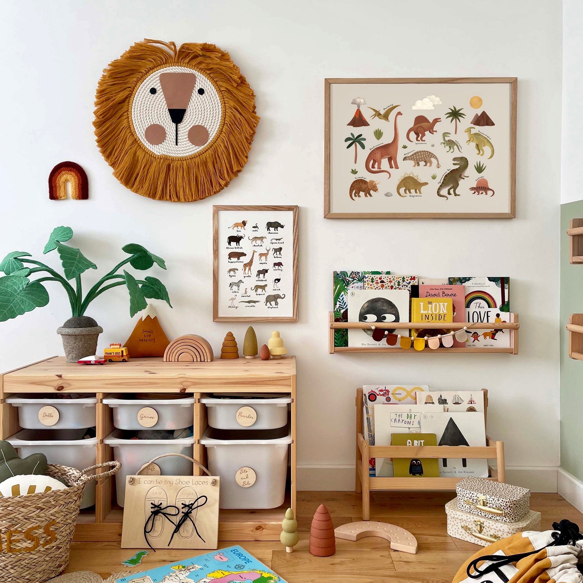 Kid of the Village Dinosaurs Art Print - Stone