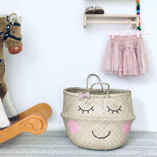 Bellybambino Sweet Cheeks Bow Seagrass Basket - Extra Large