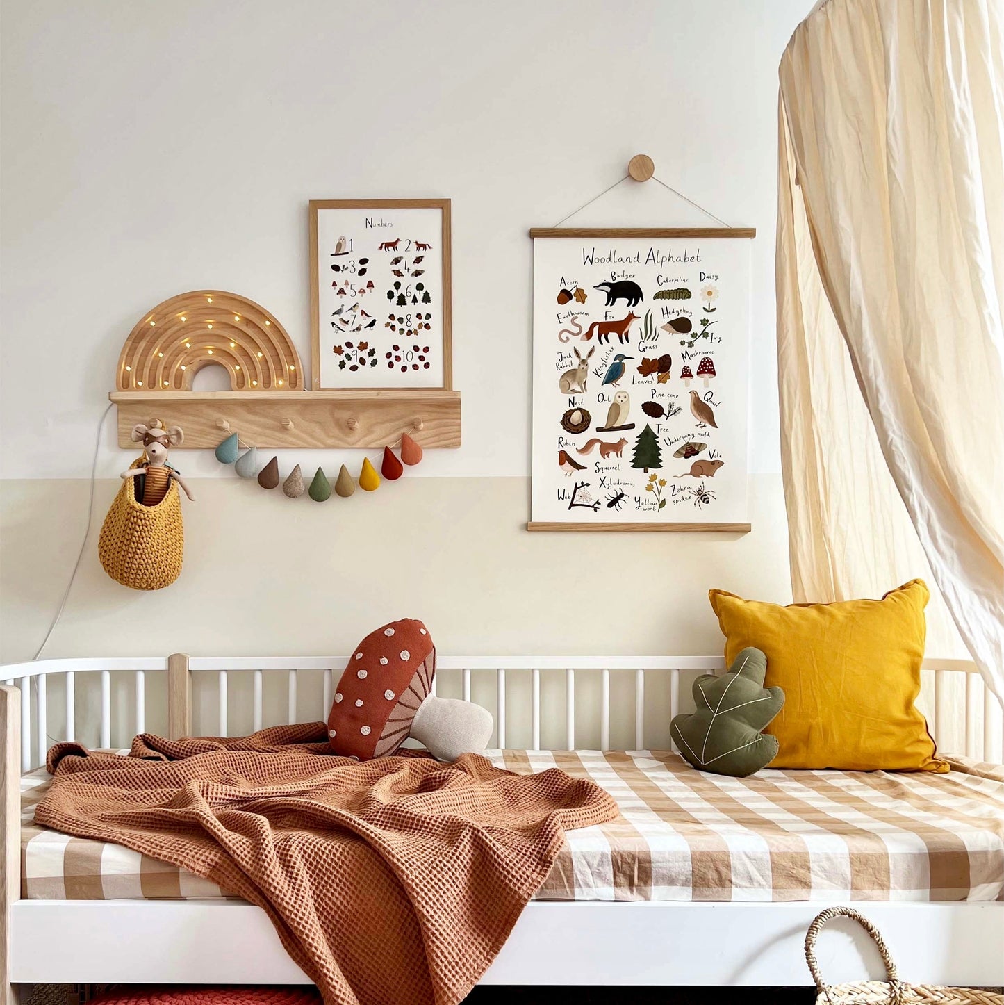 Kid of the Village Woodland Numbers Art Print - White