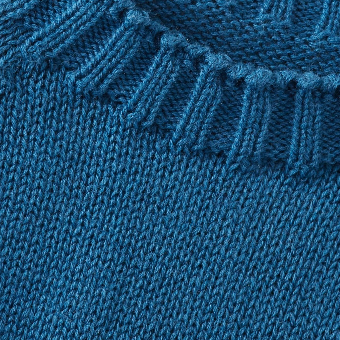 Organic Cotton Nordic Knit Pullover in Fjord Blue by Vild House of Little