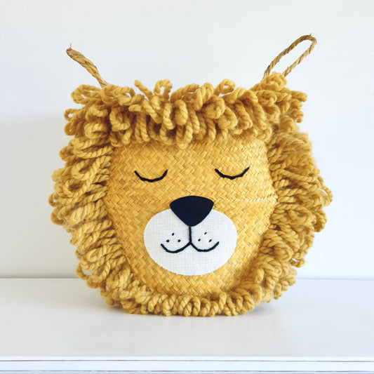 Bellybambino Yellow Lion Seagrass Basket - Large