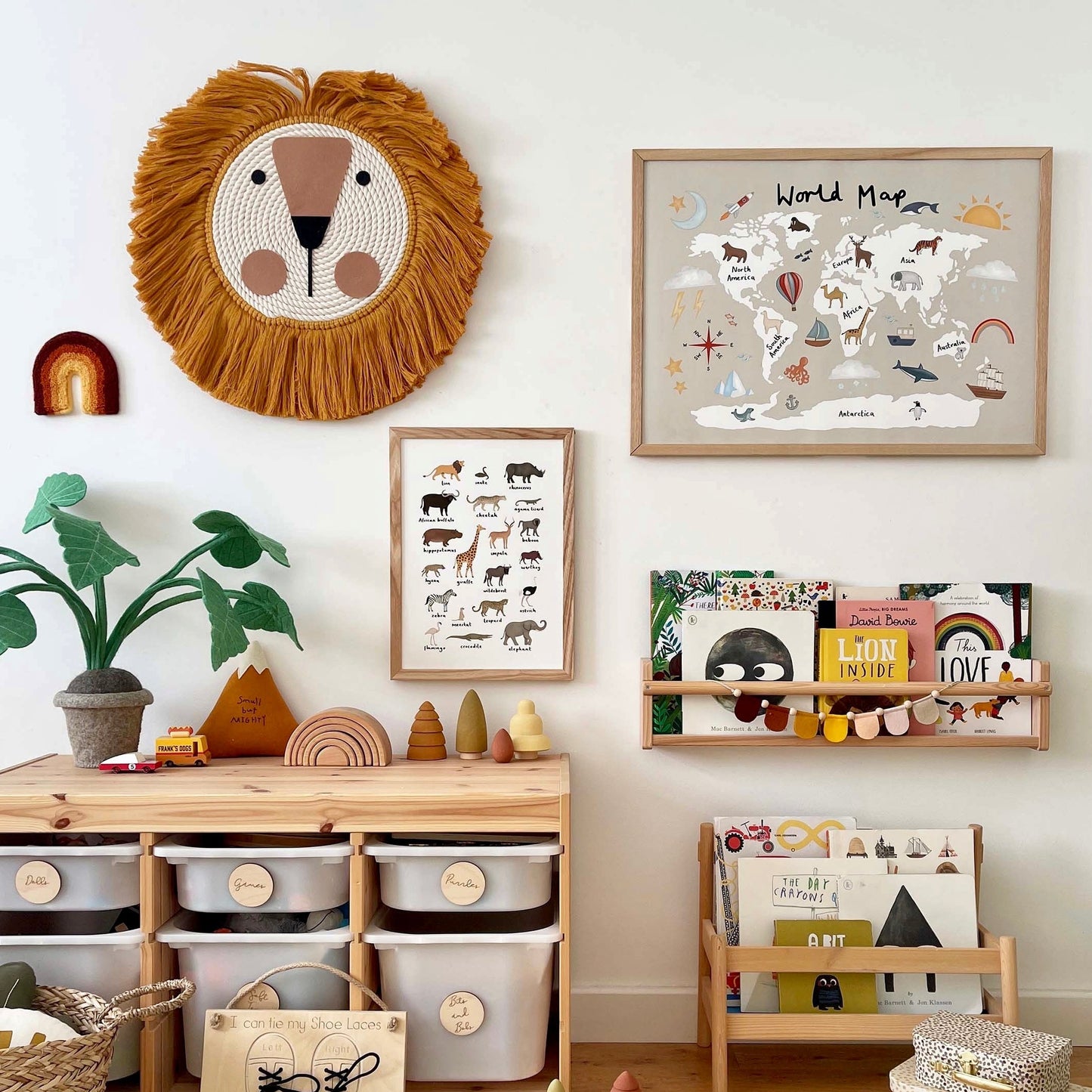 Kid of the Village Safari Animal Chart Art Print