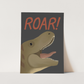Kid of the Village Roar Dinosaur Art Print - Black