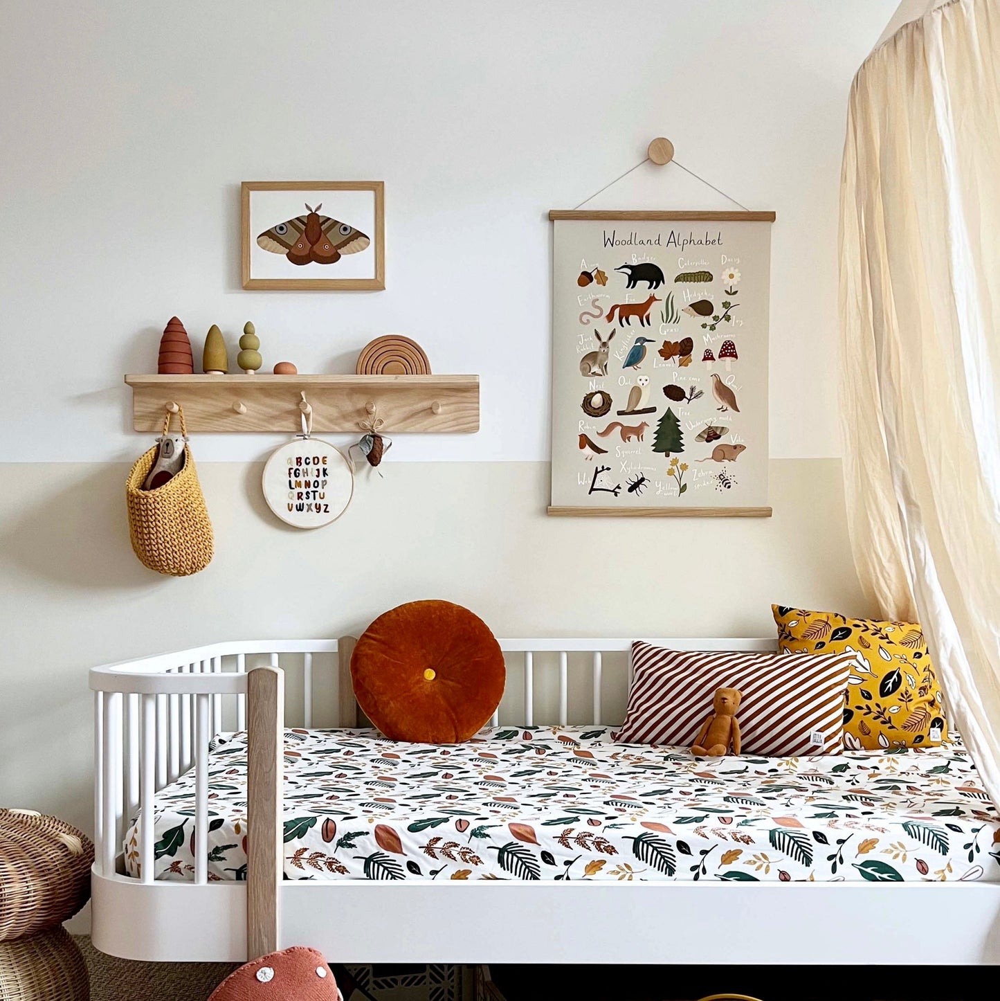 Kid of the Village Woodland Alphabet Art Print - Stone