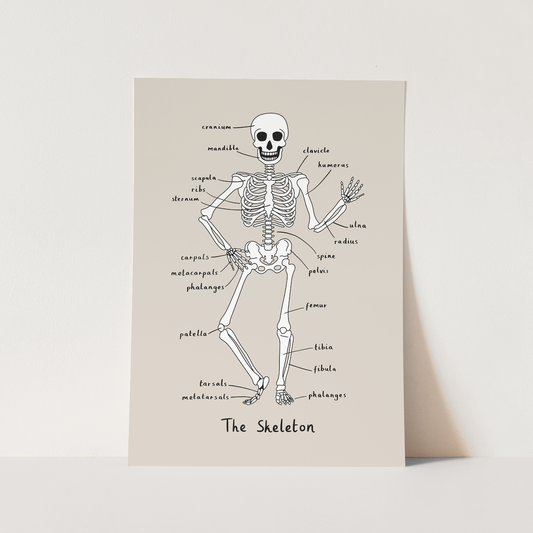 Kid of the Village Skeleton Art Print - Stone