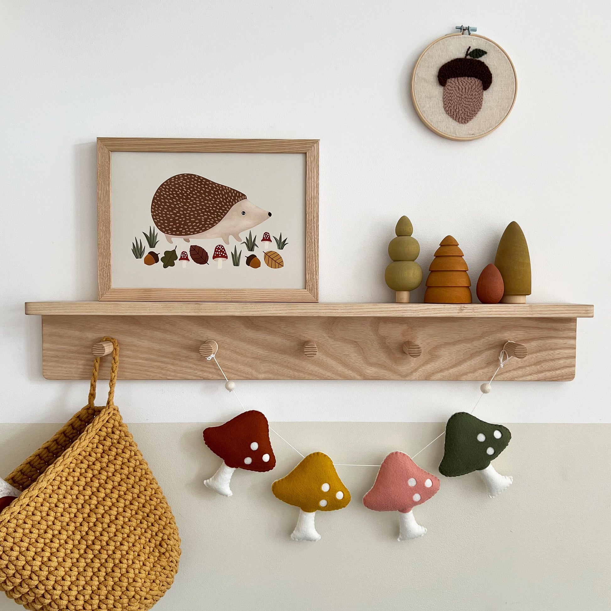 Kid of the Village Hedgehog Art Print - Stone