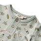 Wheat 'Alfred' S/S Baby Jumpsuit - Turtle Surf