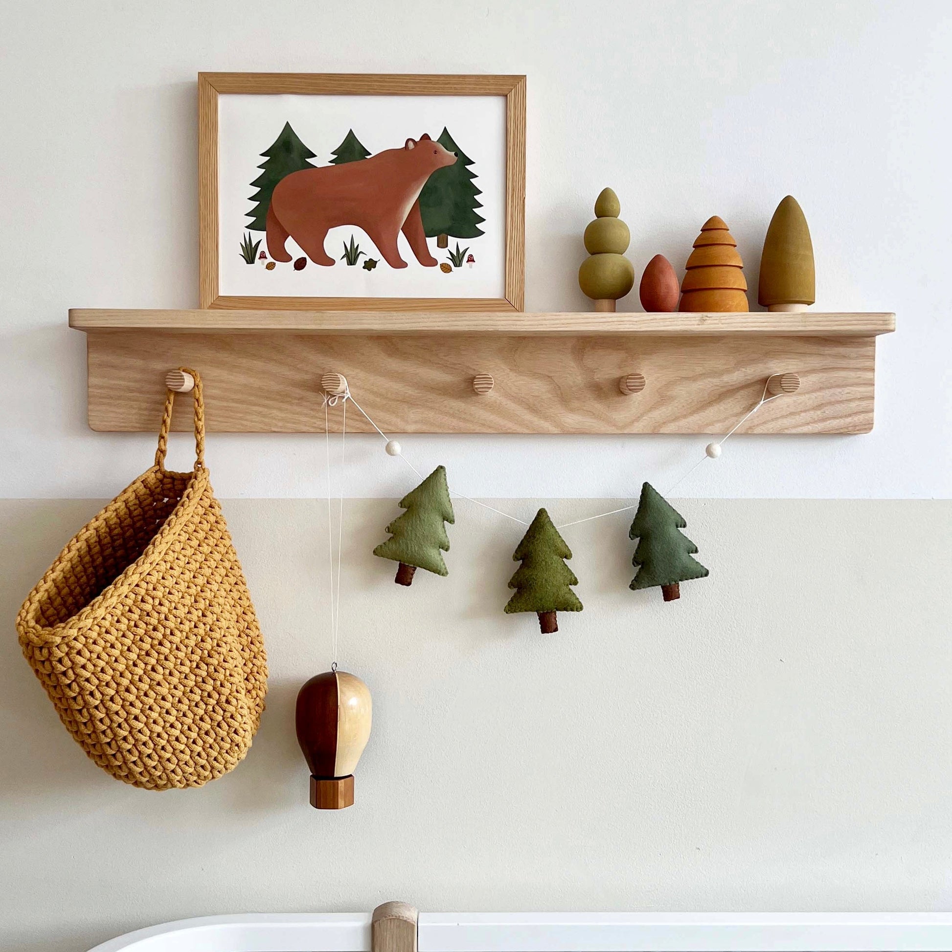 Kid of the Village Bear Art Print - White