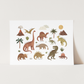Kid of the Village Dinosaurs Art Print - White