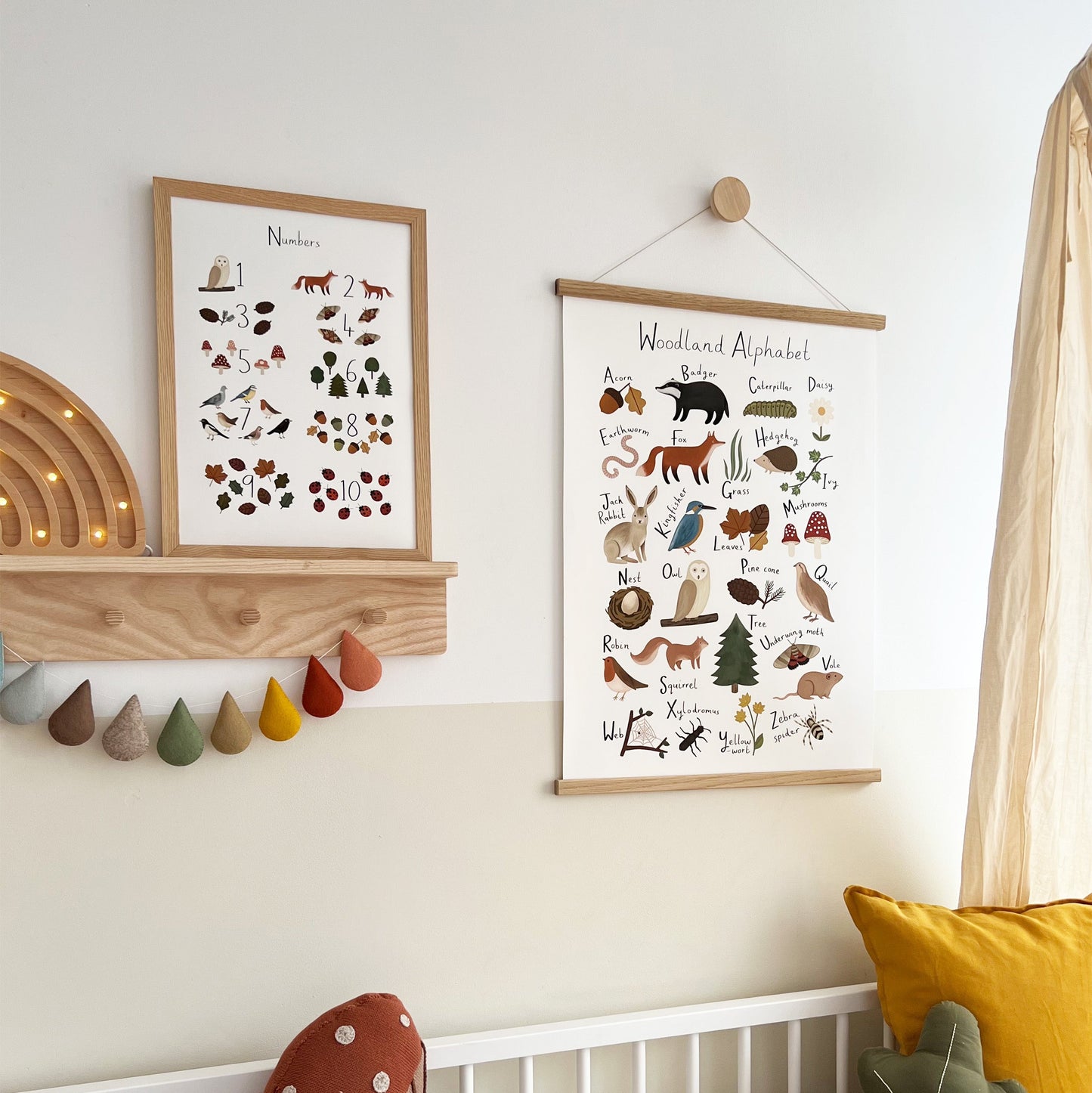 Kid of the Village Woodland Numbers Art Print - White