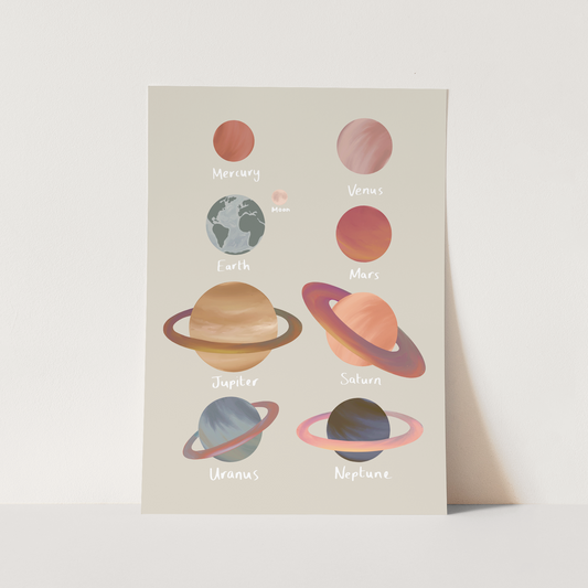 Kid of the Village Planets Art Print - Stone