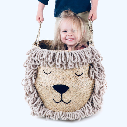 Bellybambino Natural Lion Seagrass Basket - Extra Large
