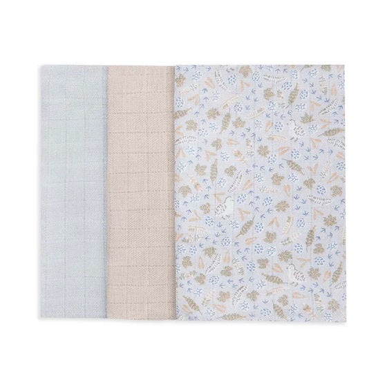 Avery Row Organic Muslin Cloths - 3 Pack - Nature Trail