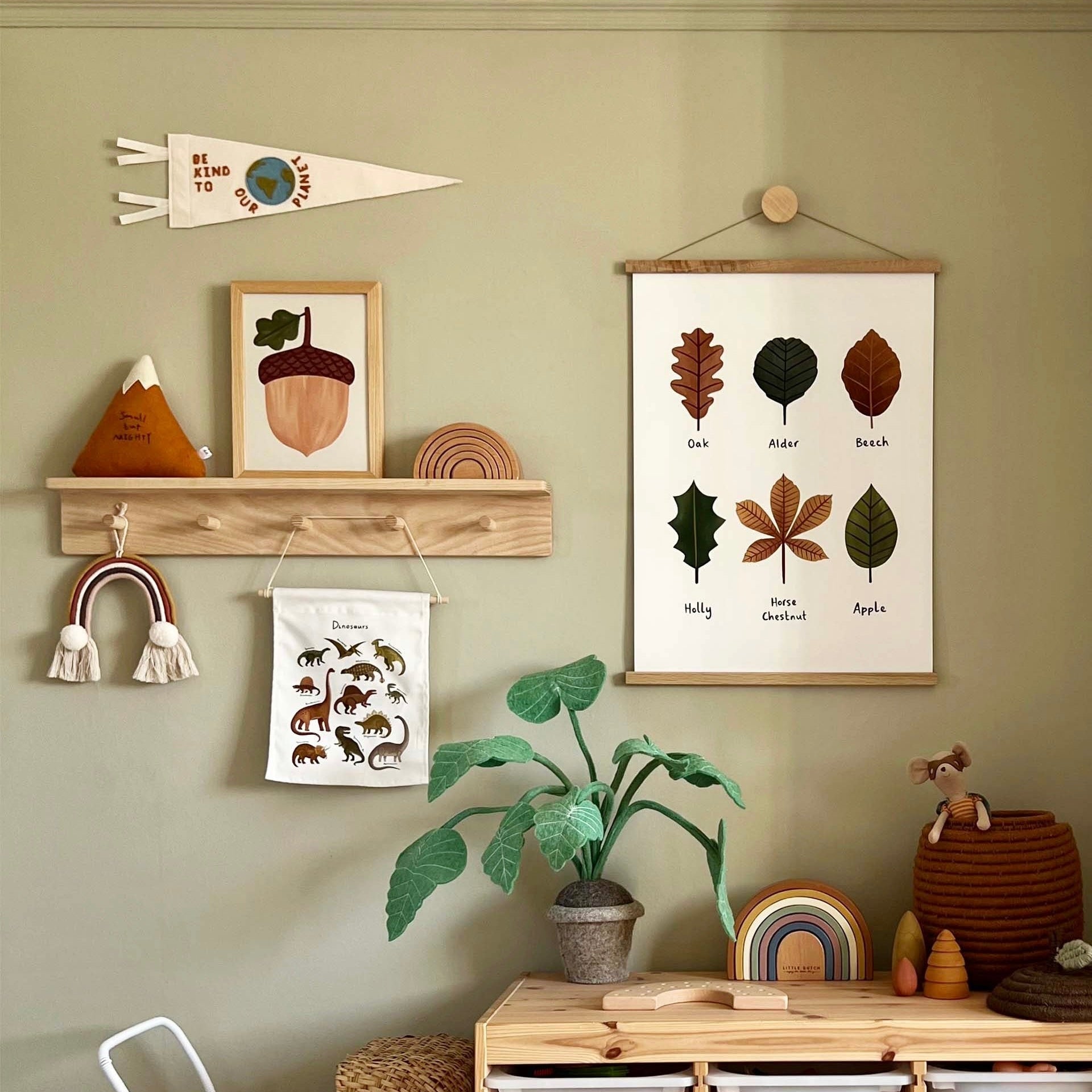 Kid of the Village Acorn Art Print - Stone