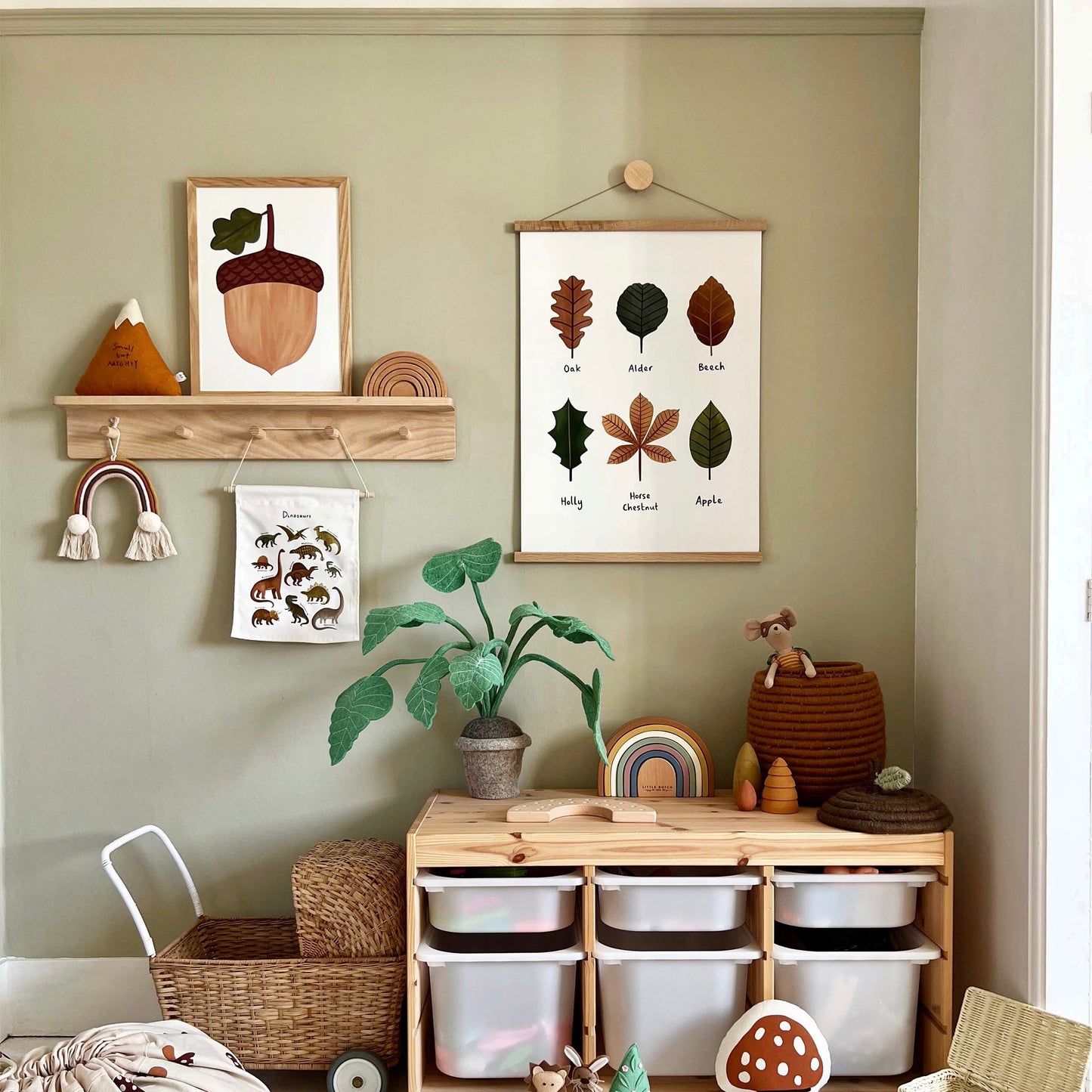 Kid of the Village Acorn Art Print - White