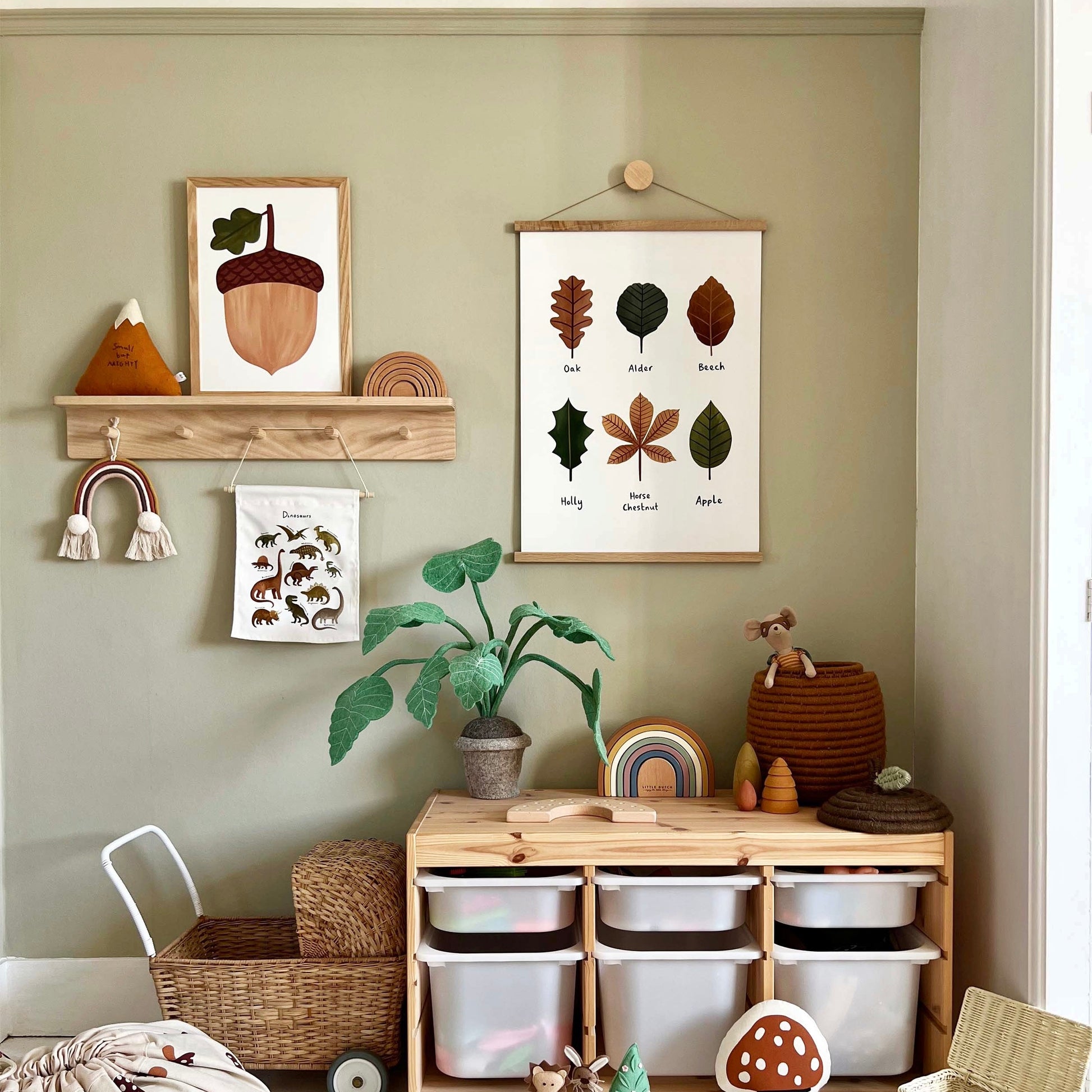 Kid of the Village Acorn Art Print - White