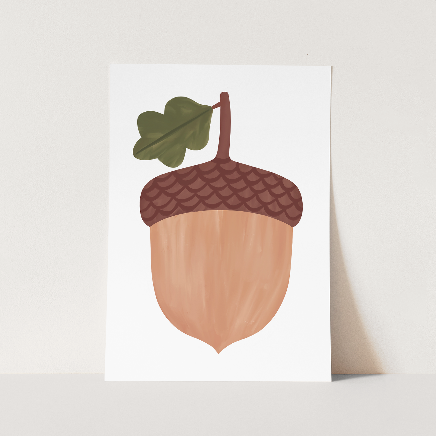 Kid of the Village Acorn Art Print - White