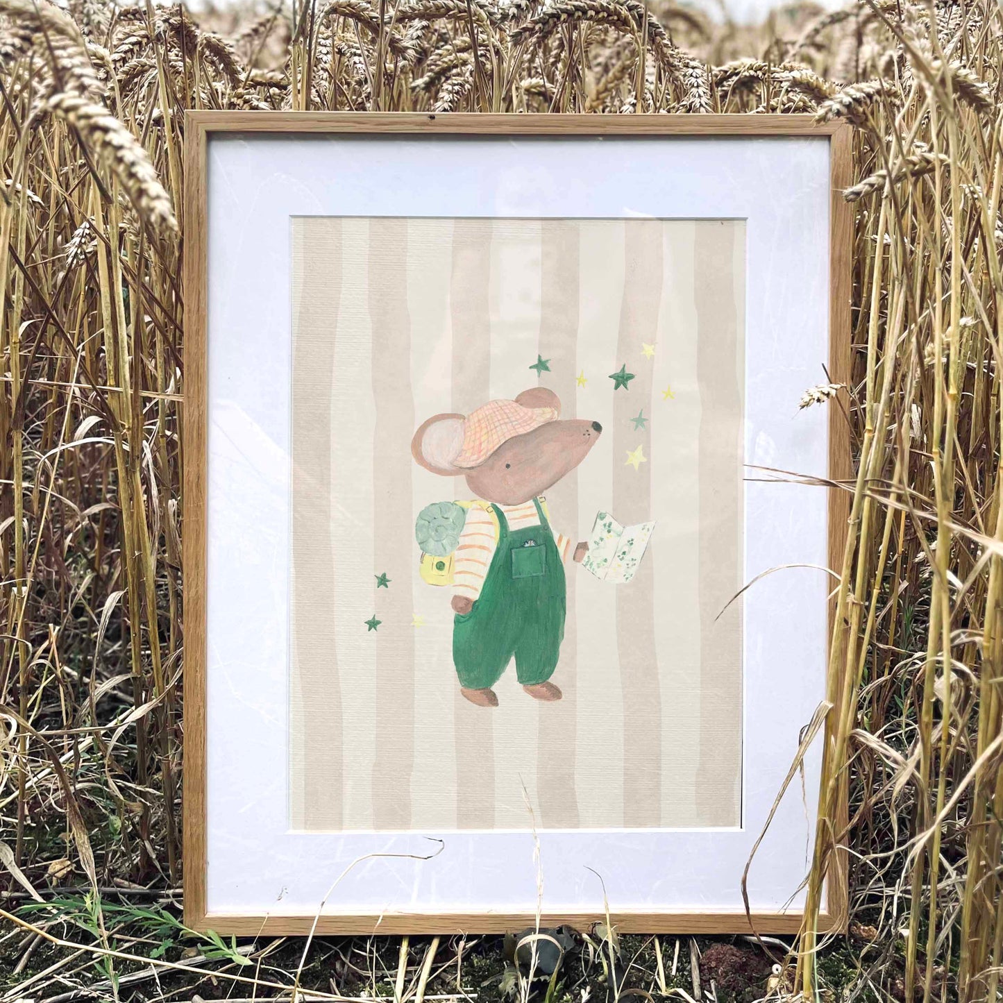 Lion & The Pear Adventure Awaits - Mouse Art Print