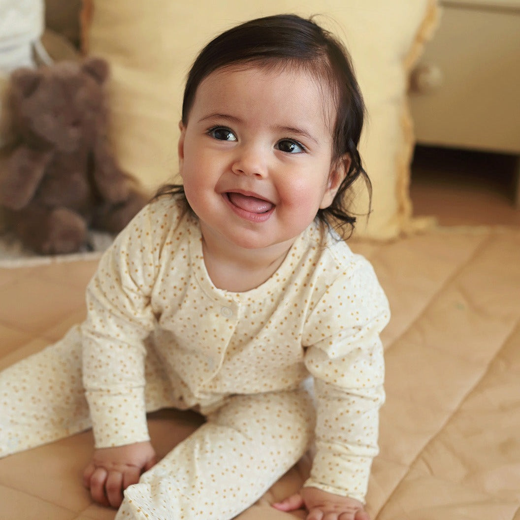 Avery Row Printed Baby Sleepsuit - Daisy Meadow