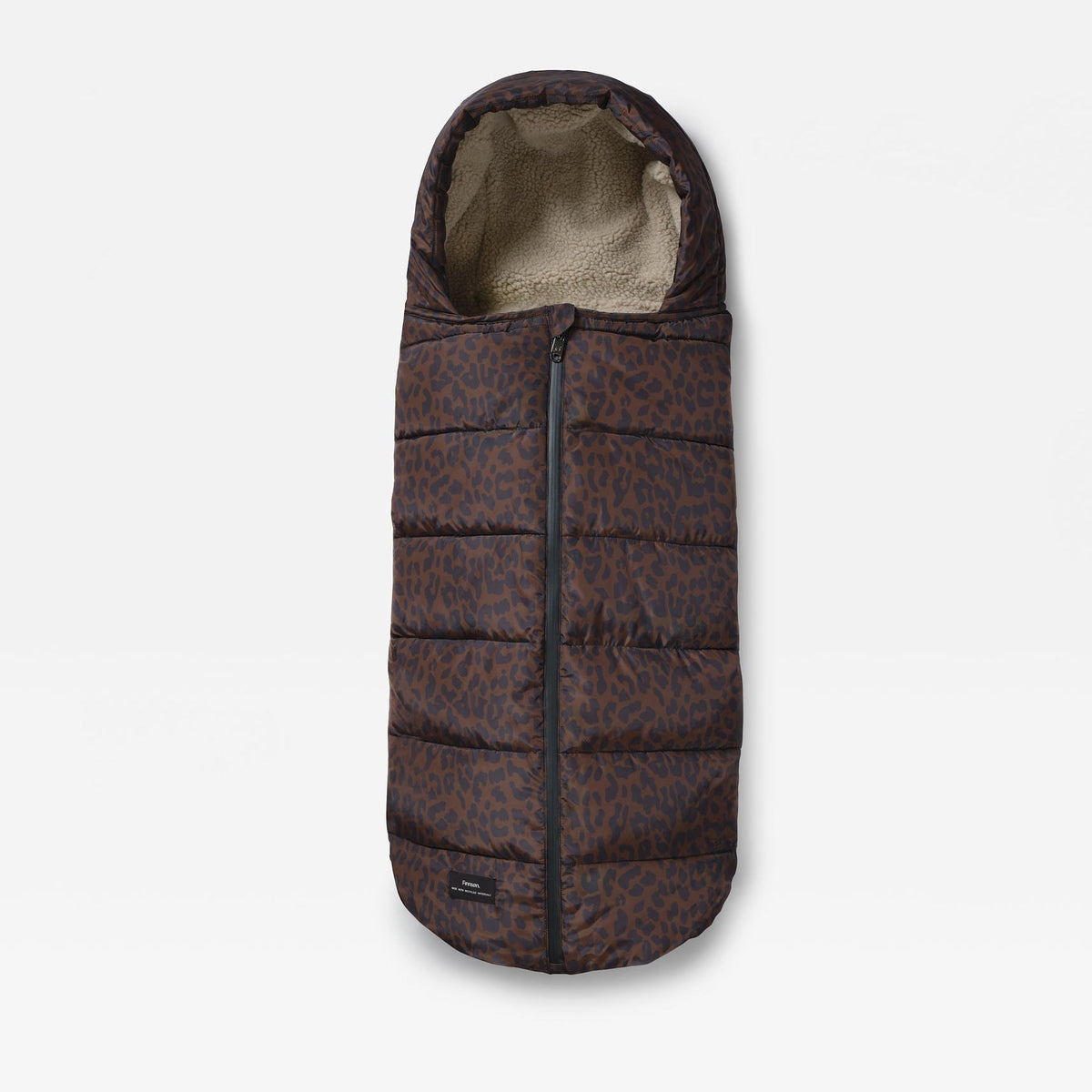 Finnsøn ALMA Eco Universal quilted footmuff - Chocolate Leopard