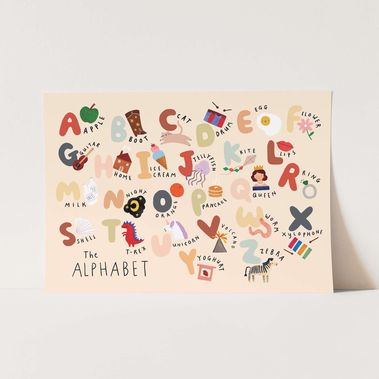 Kid of the Village The Alphabet Landscape Art Print