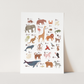 Kid of the Village Animal Alphabet Art Print - White