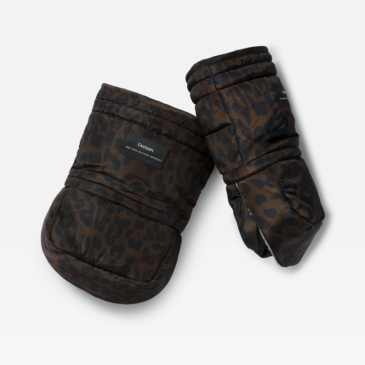 Finnsøn ASTRID Eco Universal Stroller Mittens - Chocolate Leopard