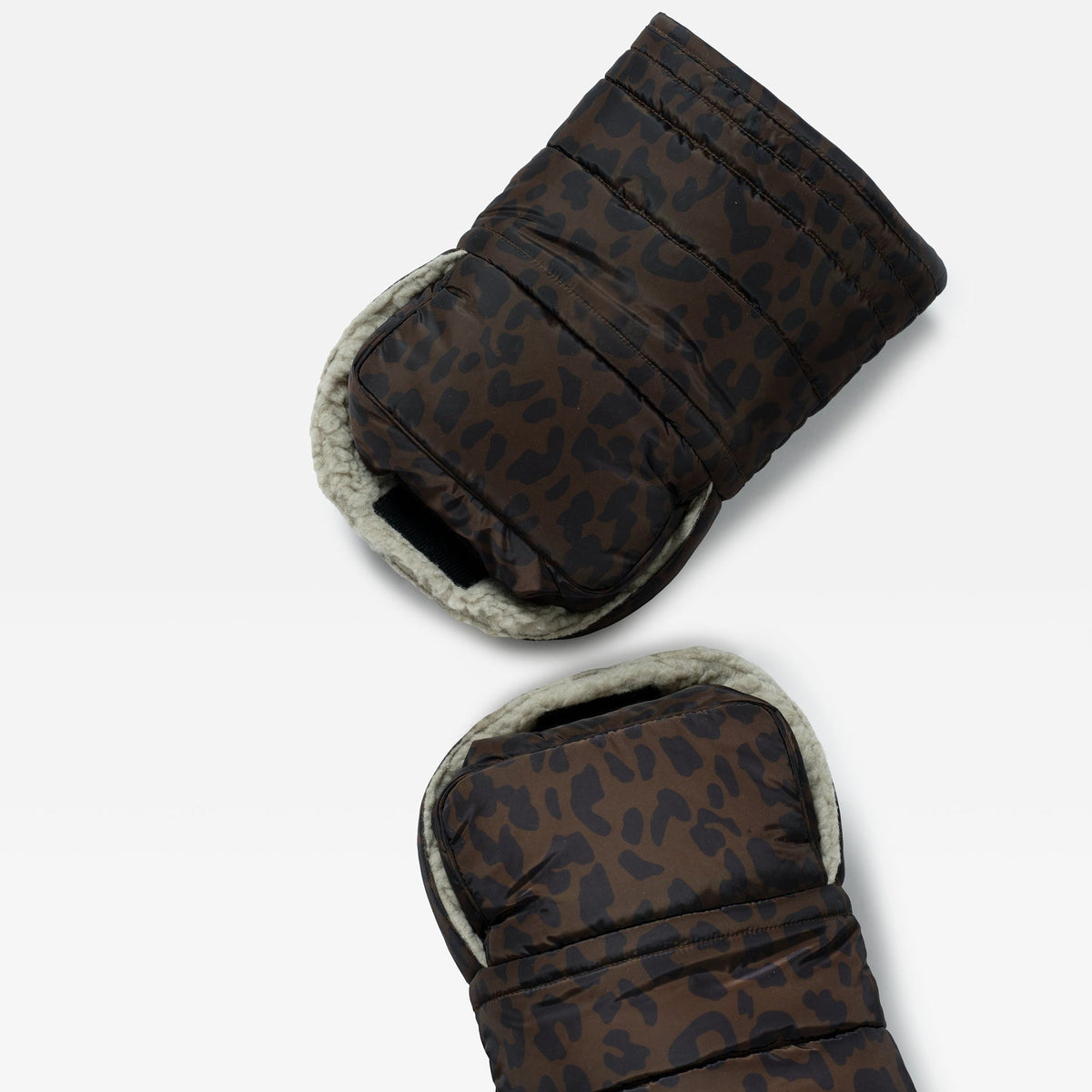 Finnsøn ASTRID Eco Universal Stroller Mittens - Chocolate Leopard