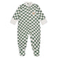 Avery Row Baby Jersey Sleepsuit - Green Checkerboard