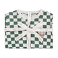 Avery Row Children's Jersey Pyjamas - Green Checkerboard