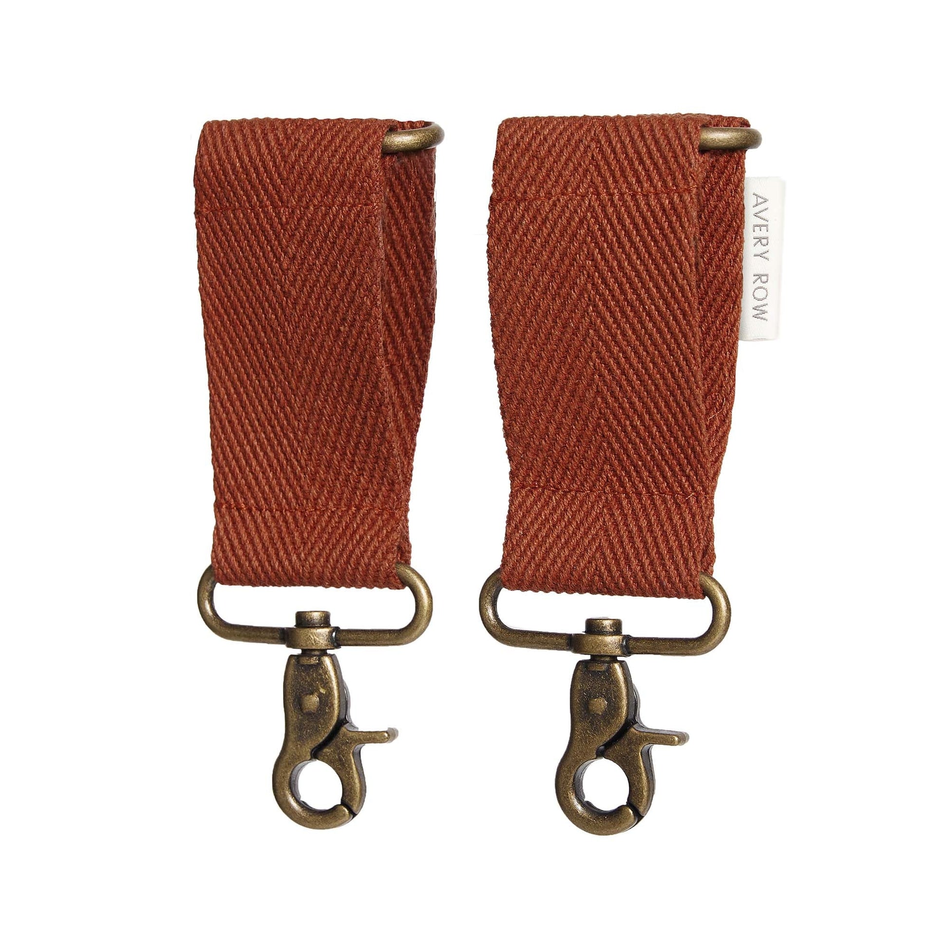 Avery Row Cotton Pram Bag Clips - Cinnamon