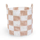 Avery Row Checkerboard Storage Basket - Large - Nude